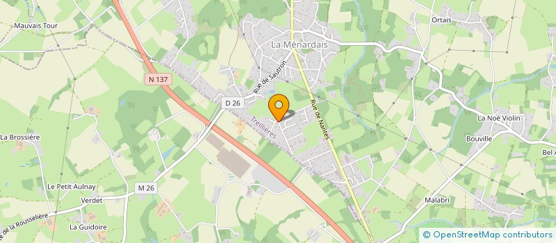 localisation de l'entreprise SCI JARNA  TREILLIERES