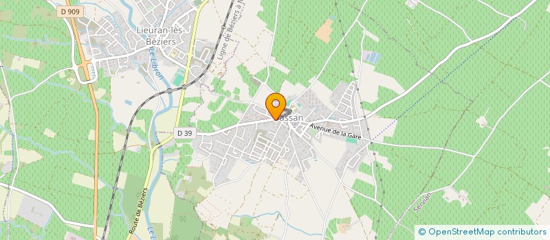 localisation de l'entreprise SCI JAROSE  LIEURAN-LES-BEZIERS
