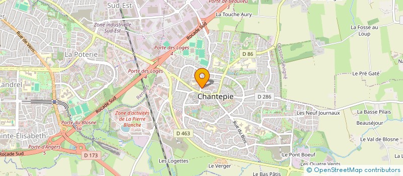 localisation de l'entreprise SCI JASMA  CHANTEPIE