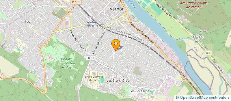 localisation de l'entreprise SCI JASMIN BLEU  VERNON