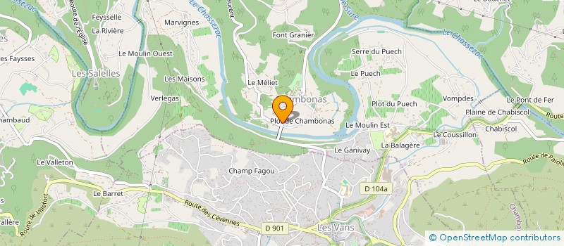 localisation de l'entreprise SCI JASPAR  CHAMBONAS