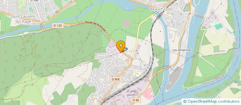 localisation de l'entreprise SCI JASS  LA VOULTE-SUR-RHONE