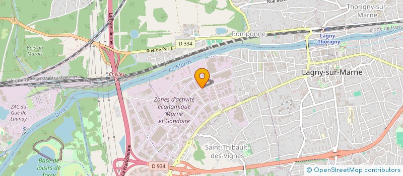 localisation de l'entreprise SCI JAT  LAGNY-SUR-MARNE