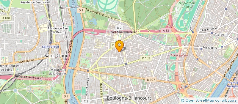 localisation de l'entreprise SCI JATESTOR à BOULOGNE-BILLANCOURT