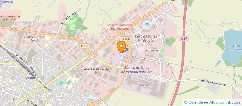 localisation de l'entreprise SCI JATHAR à CHOLET