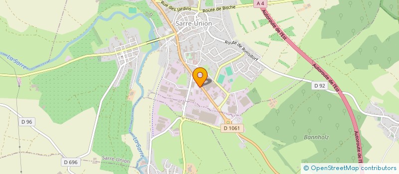 localisation de l'entreprise SCI JATO  SARRE-UNION