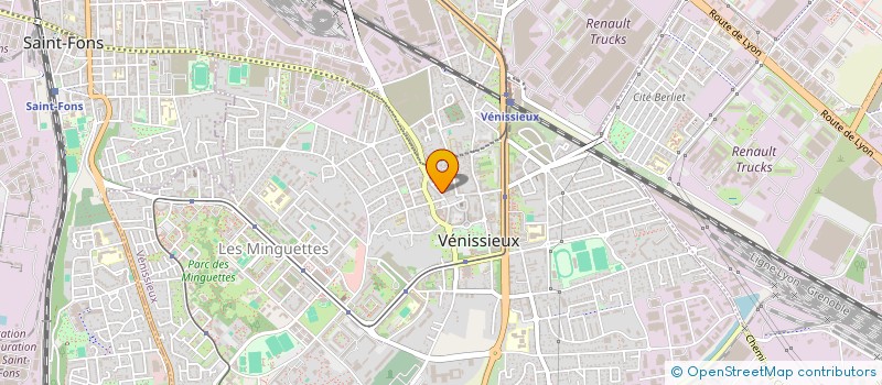 localisation de l'entreprise SCI JAURES  VENISSIEUX