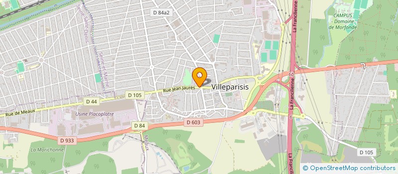 localisation de l'entreprise SCI JAURES  VILLEPARISIS