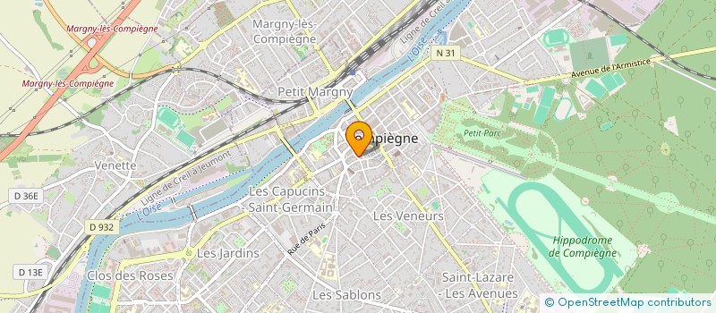 localisation de l'entreprise SCI JAURES  COMPIEGNE