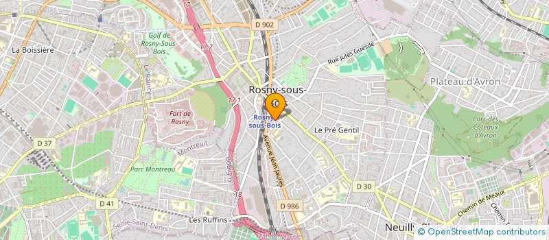 localisation de l'entreprise SCI JAURES DE ROSNY à ROSNY-SOUS-BOIS