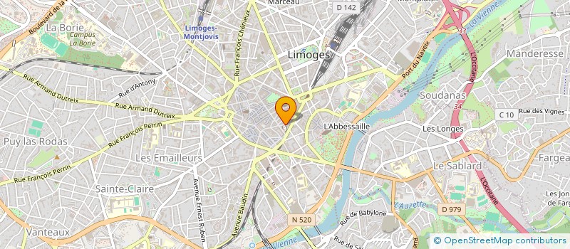 localisation de l'entreprise SCI JAURES GUESDE 5 à LIMOGES