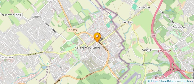 localisation de l'entreprise SCI JAVAS à FERNEY-VOLTAIRE