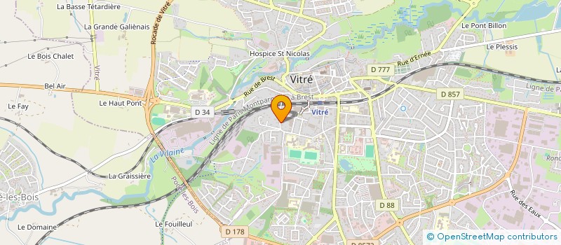 localisation de l'entreprise SCI JAVEL  VITRE