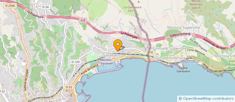 localisation de l'entreprise SCI JAXIS à MENTON