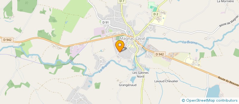 localisation de l'entreprise SCI JB  MAGNAC-LAVAL