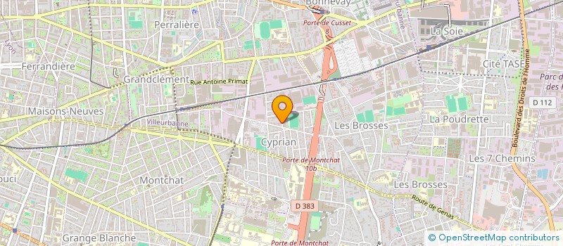 localisation de l'entreprise SCI JB DURAND  VILLEURBANNE