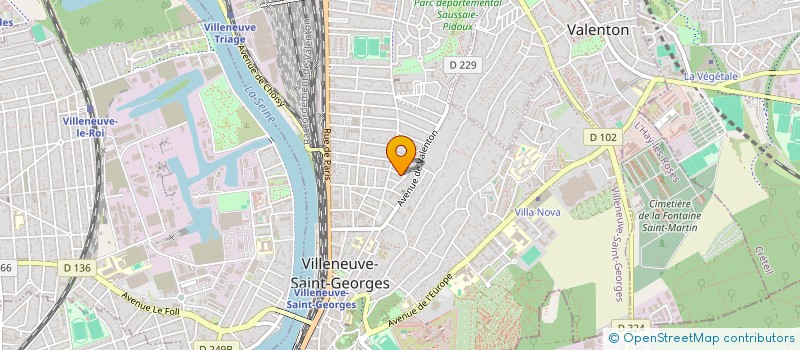 localisation de l'entreprise SCI JBC  VILLENEUVE-SAINT-GEORGES