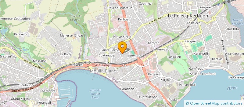 localisation de l'entreprise SCI JBC DANTON  LE RELECQ-KERHUON