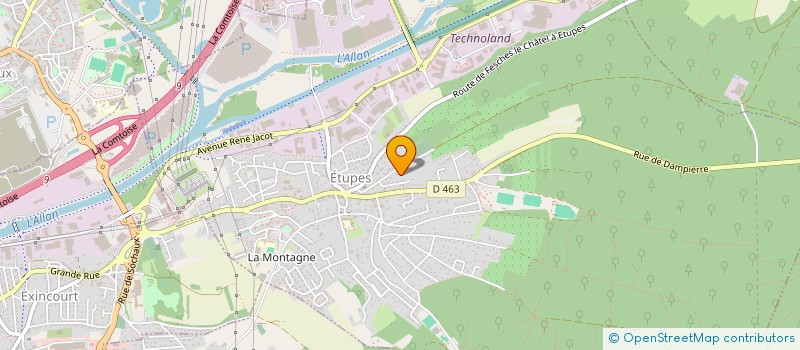 localisation de l'entreprise SCI JBDG  ETUPES