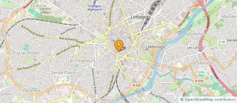 localisation de l'entreprise SCI JBFM à LIMOGES