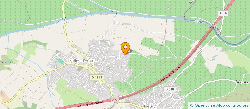 localisation de l'entreprise SCI JBG  SALLES-D'AUDE