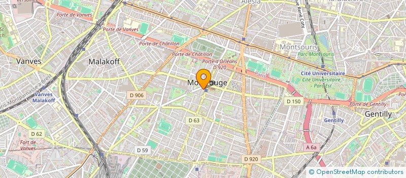 localisation de l'entreprise SCI JBL  MONTROUGE