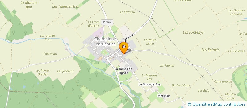 localisation de l'entreprise SCI JBM  CHAMPIGNY-EN-BEAUCE