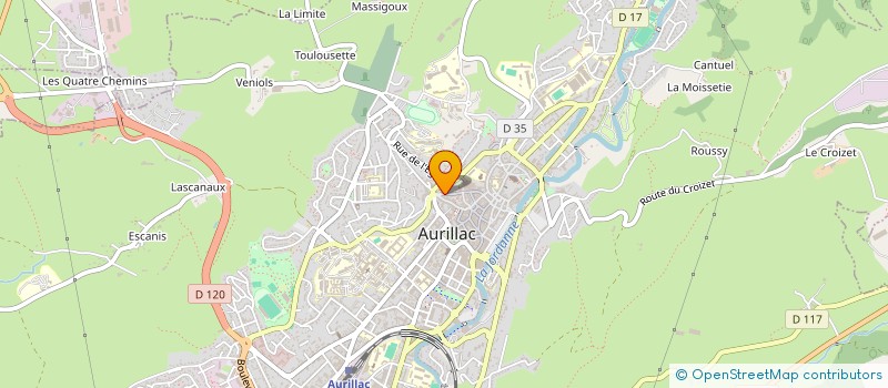 localisation de l'entreprise SCI JBP à AURILLAC