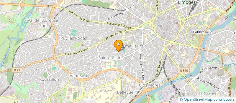localisation de l'entreprise SCI JBS à LIMOGES