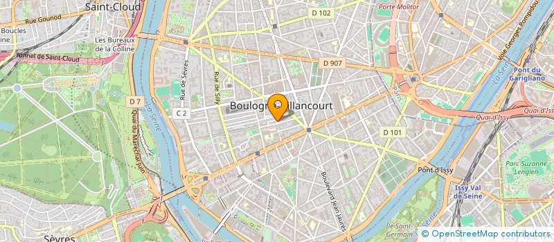 localisation de l'entreprise SCI JC2P à BOULOGNE-BILLANCOURT