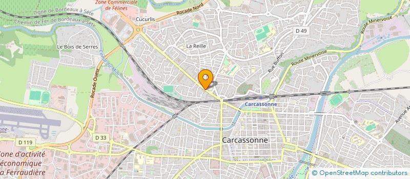localisation de l'entreprise SCI JCA HOTELLERIE à CARCASSONNE