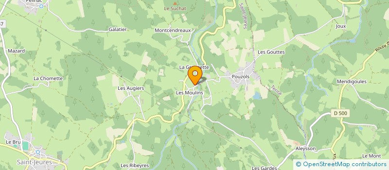 localisation de l'entreprise SCI JCB 1343  SAINT-JEURES