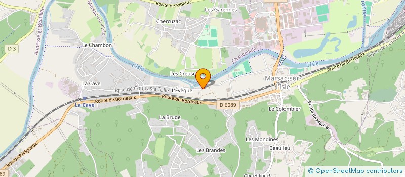 localisation de l'entreprise SCI JCB  MARSAC-SUR-L'ISLE