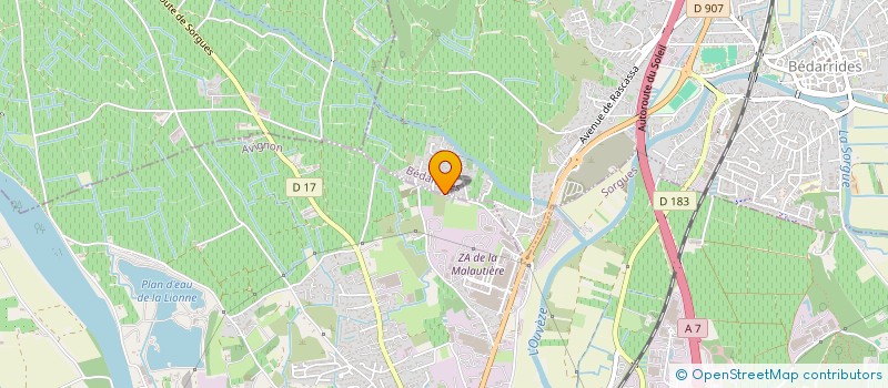 localisation de l'entreprise SCI JCB  BEDARRIDES