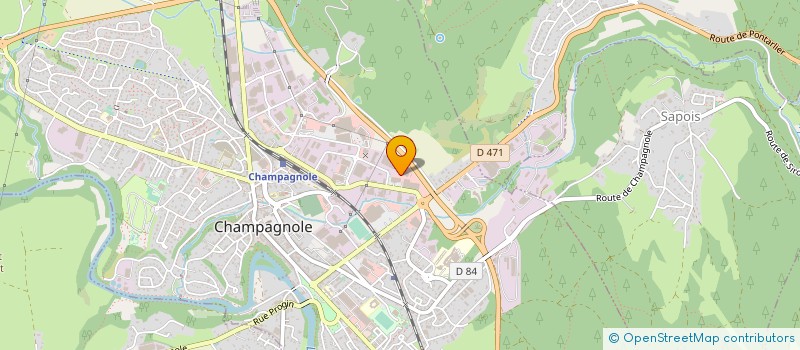 localisation de l'entreprise SCI JCB  CHAMPAGNOLE