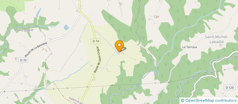 localisation de l'entreprise SCI JCB DELMAS  VALENCE D'ALBIGEOIS