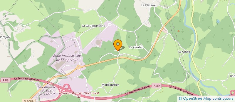 localisation de l'entreprise SCI JCFG à USSEL