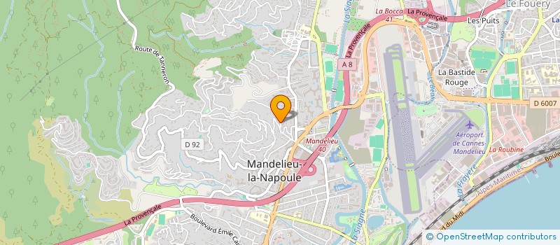 localisation de l'entreprise SCI JCI  MANDELIEU-LA-NAPOULE