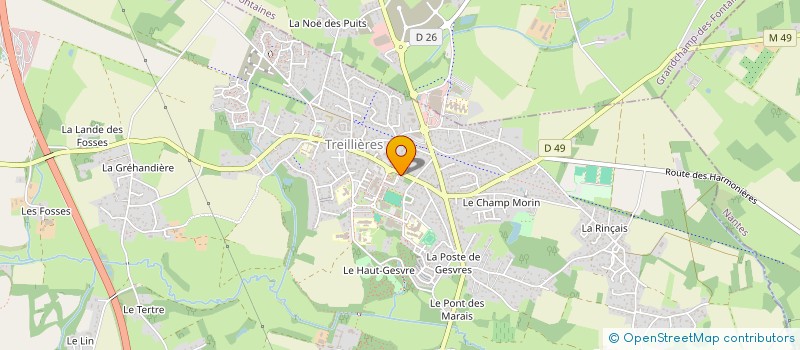 localisation de l'entreprise SCI JCLM  TREILLIERES