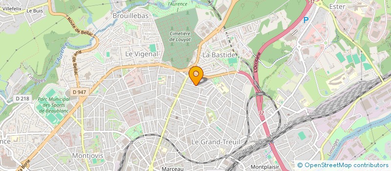localisation de l'entreprise SCI JCO à LIMOGES