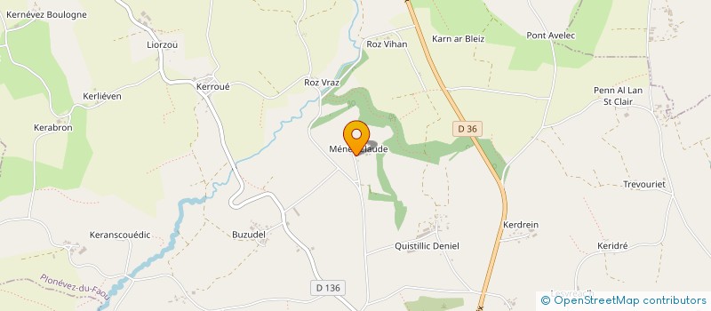 localisation de l'entreprise SCI JCP  PLONEVEZ-DU-FAOU