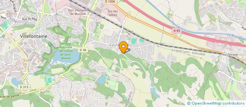 localisation de l'entreprise SCI JDB  VAULX-MILIEU