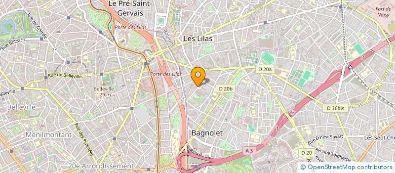 localisation de l'entreprise SCI JDC à BAGNOLET