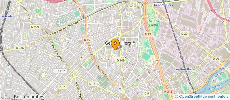 localisation de l'entreprise SCI JDL à GENNEVILLIERS