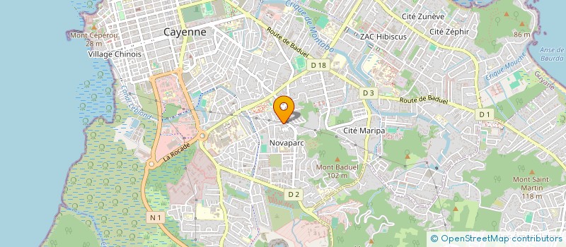 localisation de l'entreprise SCI JDV  CAYENNE