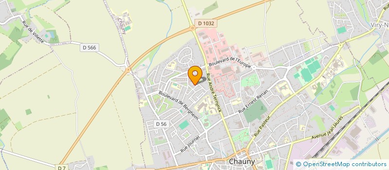 localisation de l'entreprise SCI JEAN BAPTISTE à CHAUNY