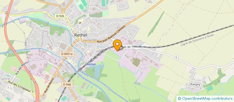 localisation de l'entreprise SCI JEAN BAPTISTE CLEMENT  RETHEL