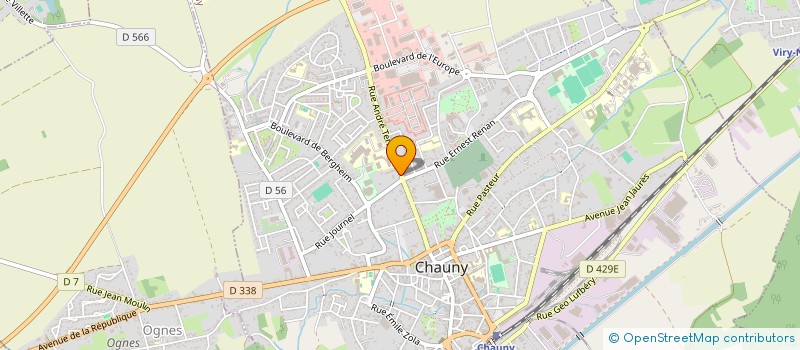 localisation de l'entreprise SCI JEAN-BERNARD à CHAUNY