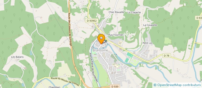 localisation de l'entreprise SCI JEAN DE COMPANS à BRANTOME EN PERIGORD