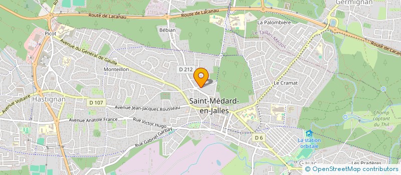 localisation de l'entreprise SCI JEAN JACQUES ROUSSEAU  SAINT-MEDARD-EN-JALLES